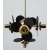 Lampa wisząca metalowa złoto-czarna 5-punktowa 8075/5 - Lampy Elem